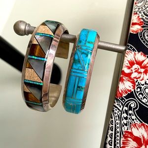 Genuine Silver and Tiger’s Eye/MOP Bracelet/Cuff